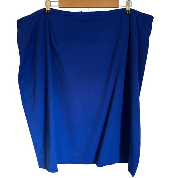 Mary Kay For Brookhurst Skirt Size 26Tall Blue Wool Blend Women Straight Skirt - Picture 9 of 11